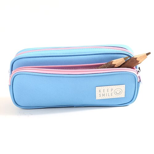 

PencilCasePenPouchMarkerBag Wear-Resistant Multifunction With Zipper Canvas for School Office Student