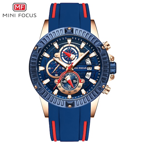 

MINI FOCUS Quartz Watch for Men Analog Quartz Stylish Stylish Modern Style Waterproof Calendar Noctilucent Alloy Silicone Fashion
