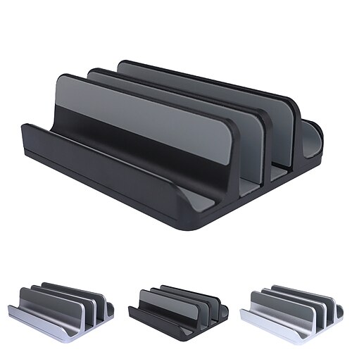 

Foldable Aluminum Alloy Tablet Stand Desktop Stand Holder Non-slip Bracket for iPad(3 card slots))
