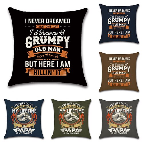 

Grumpy Old Man Double Side Cushion Cover 1PC Soft Decorative Square Throw Pillow Cover Cushion Case Pillowcase for Sofa Bedroom Superior Quality Machine Washable