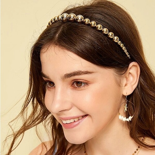 

1pc Women's Headbands Hairpins Headband For Gift Holiday Head Alloy Silver Golden