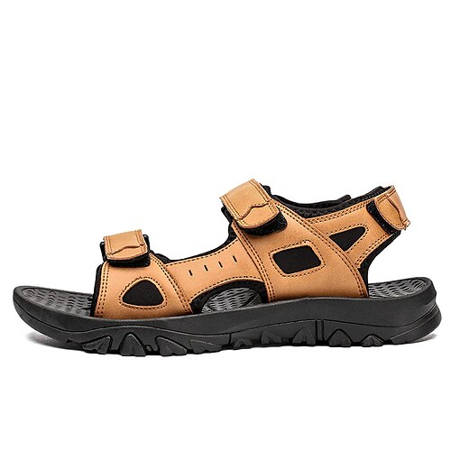 

Men's Sandals Casual Classic Chinoiserie Daily Beach PU Booties / Ankle Boots Yellow Spring Summer