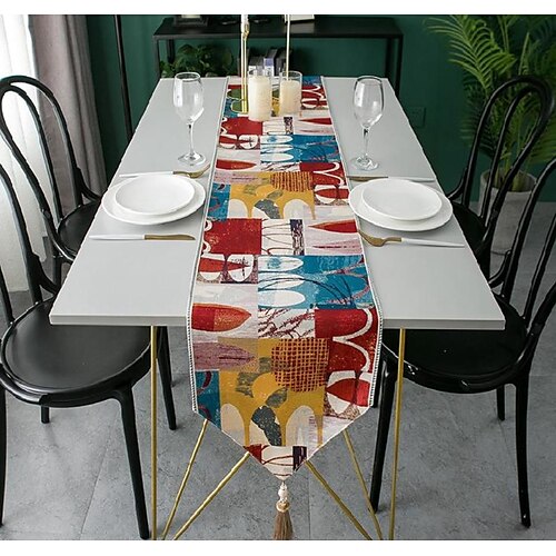 

Table Runner Farmhouse Style Table Decor Cover for Wedding Party Tea Party Festival