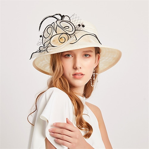 

Women's Hat Bucket Hat Sun Hat Black And White Black Pink Party Outdoor Dailywear Floral Floral Portable Windproof Comfort