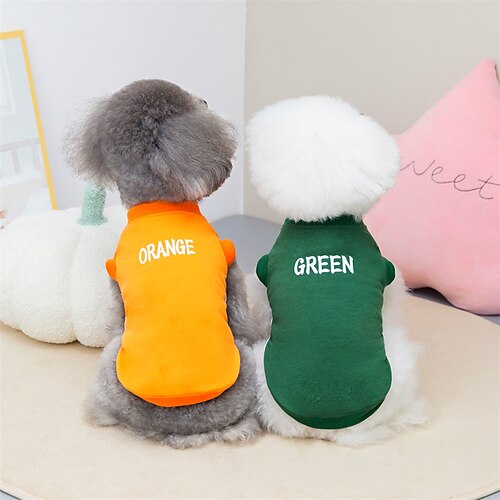 

Dog Cat Vest Striped Solid Colored Adorable Sweet Dailywear Casual / Daily Dog Clothes Puppy Clothes Dog Outfits Soft Green Blue Orange Costume for Girl and Boy Dog Polyester Cotton S M L XL XXL