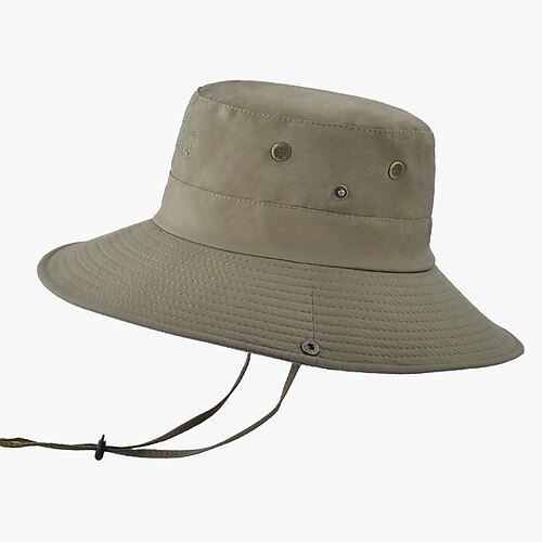 

Men's Women's Sun Hat Fishing Hat Hiking Hat Boonie hat Wide Brim Summer Outdoor UV Sun Protection Sunscreen UV Protection Breathable Hat 9211 black 9211 gray 9211 Beige for Fishing Climbing Running