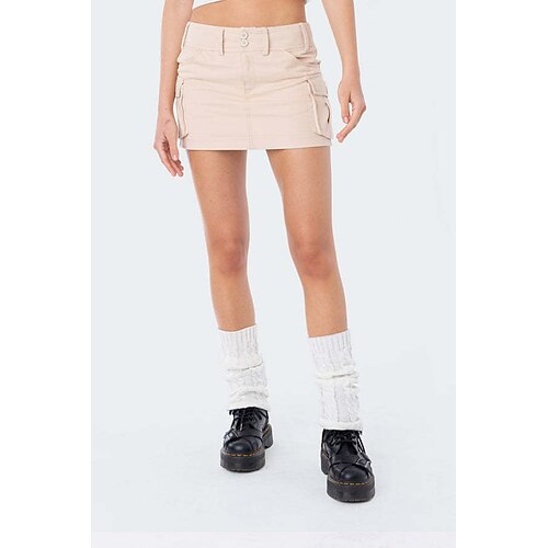 

Women's Fashion Skirts Carnival Homecoming Solid Colored Pocket Khaki S M L