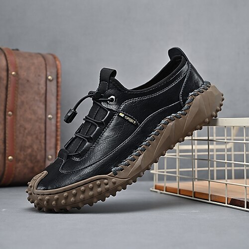 

Men's Sneakers Classic British Daily Office Career PU Booties / Ankle Boots Black Gray Khaki Fall Spring