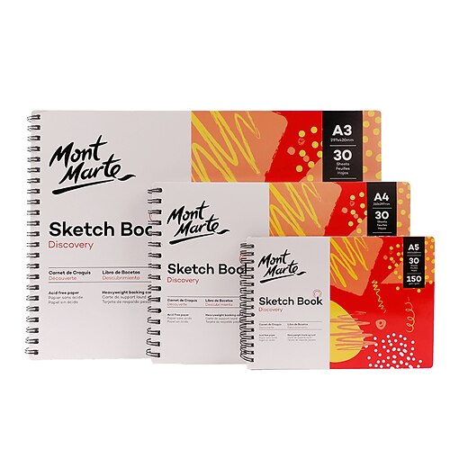 

JIANZI Sketchbook Notebook Plain A5 5.8×8.3 Inch A4 8.3×11.7 Inch A3 11.7×16.5 Inch Simplicity Paper Hardcover Thickening 60 Pages Notebook for Office Student