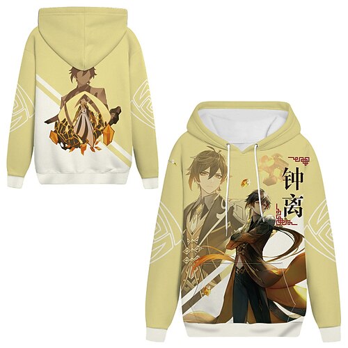 

Inspired by Genshin Impact Zhongli Hoodie Anime 100% Polyester Anime 3D Harajuku Graphic Hoodie For Men's / Women's / Couple's