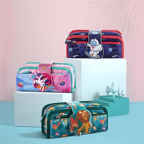 

Pencil Pouch Cartoon Cute Creative Canvas for School Student Kids