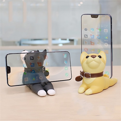 

Phone Stand Portable Slip Resistant Solid Phone Holder for Desk Bedside Selfies / Vlogging / Live Streaming Compatible with Tablet All Mobile Phone Phone Accessory