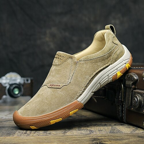 

Men's Sneakers Loafers Slip-Ons Sporty Classic British Daily Office Career PU Booties / Ankle Boots Gray Khaki Brown Fall Spring