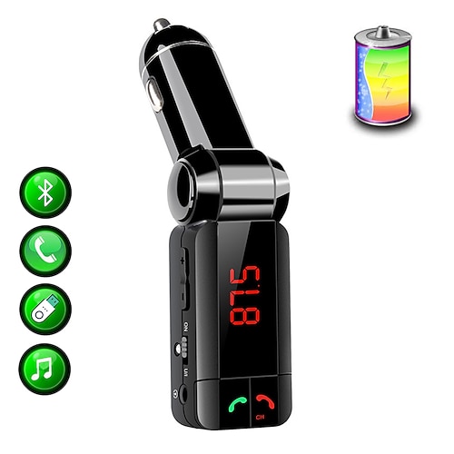 

Bluetooth car adapter FM transmitter-Hands free Call Car charger Wireless Bluetooth FM Transmitter Radio ReceiverMp3 music Udis
