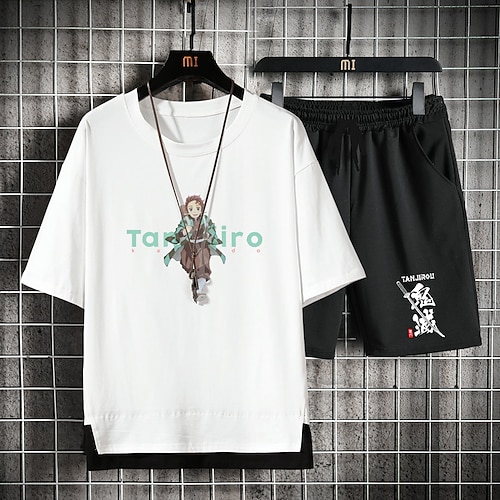 

Inspired by Demon Slayer: Kimetsu no Yaiba Kamado Tanjirou Outfits Cartoon 100% Polyester Anime Harajuku Graphic Kawaii Shorts For Men's / Women's / Couple's / T-shirt