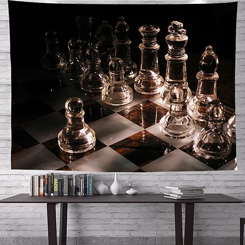 

Chrystal Chess Wall Tapestry Art Decor Blanket Curtain Hanging Home Bedroom Living Room Decoration Polyester