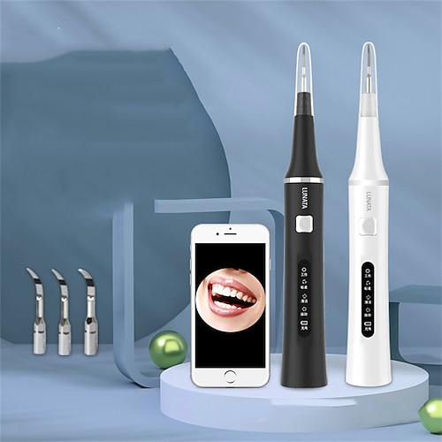 

Intelligent Visual Ultrasonic Tooth Scaler Calculus Remover Teeth Cleaning Tool Electric Dental Calculus Remove Safe and Effective Tooth Cleaner for Adult and Kids