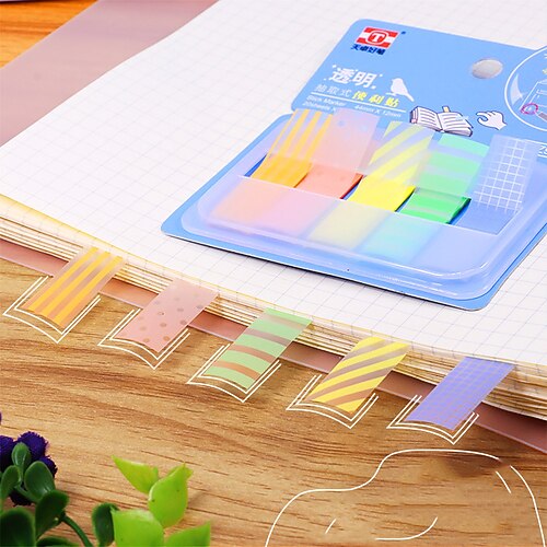 

10 pcs Transparent Sticky Notes Post-it Pop-up Note Dispenser 4.41.2 inch Transparent Colorful PET Waterproof Translucent Pop Up Post It Notes for School Office Student