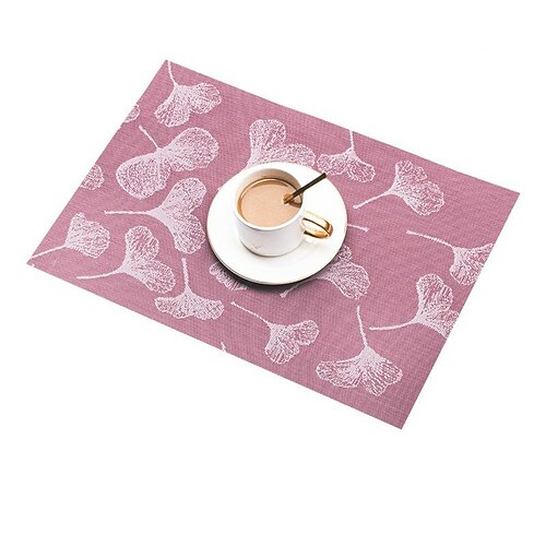 

Placemats Placemat PVC Table Mats Heat Resistant Waterproof Washable Outdoor Placemats for Kitchen Dining Patio Table Decorations