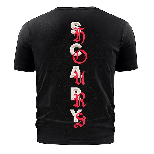 

Men's T shirt Hot Stamping Letter Round Neck Casual Daily Print Short Sleeve Tops Simple Basic Blue Black Gray