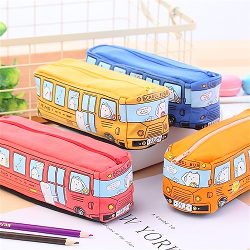 

PencilCasePenPouchMarkerBag Cartoon Cute Creative Canvas for School Student Kids
