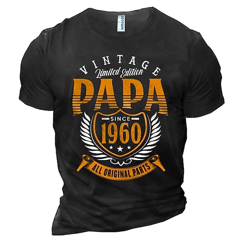 

Men's T shirt 3D Print Graphic Letter Crew Neck Street Casual Print Short Sleeve Tops Basic Fashion Classic Comfortable Green Black Gray / Sports / Summer