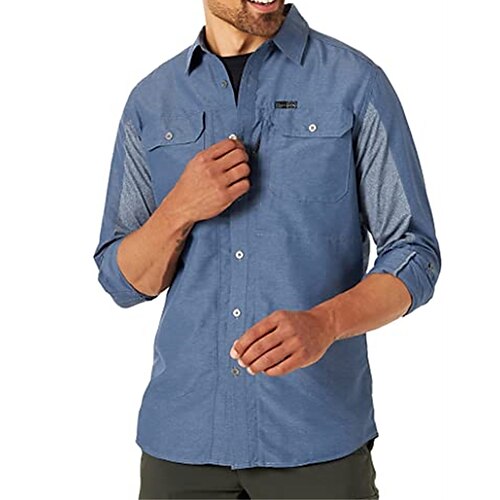

Men's Shirt Solid Color Turndown Street Casual Button-Down Long Sleeve Tops Casual Fashion Breathable Comfortable Sea Blue Blue Light Green