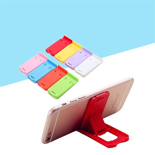 

Phone Stand Portable Foldable Lightweight Phone Holder for Desk Bedside Selfies / Vlogging / Live Streaming Compatible with Tablet All Mobile Phone Phone Accessory