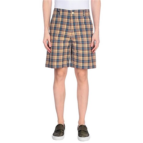 

Men's Casual Fashion Bermuda shorts Chino Shorts Pocket Short Pants Sports Outdoor Daily Lattice Mid Waist Yellow M L XL XXL 3XL