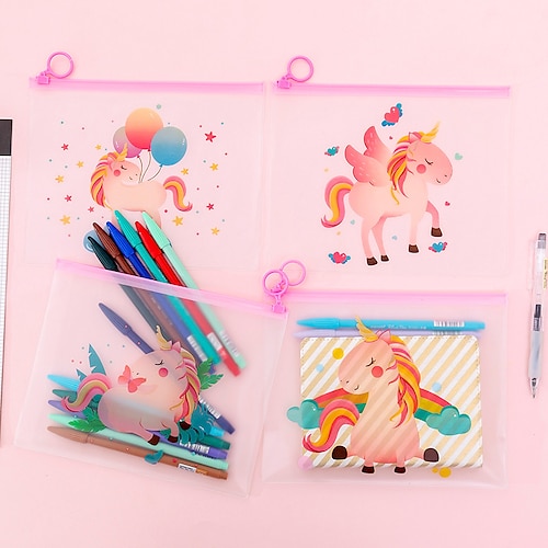 

PencilCasePenPouchMarkerBag Waterproof Cute Transparent PVC for School Student Kids