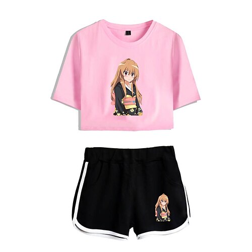 

Inspired by Toradora Aisaka Taiga Outfits Crop Top 100% Polyester Anime Harajuku Graphic Shorts For Women's