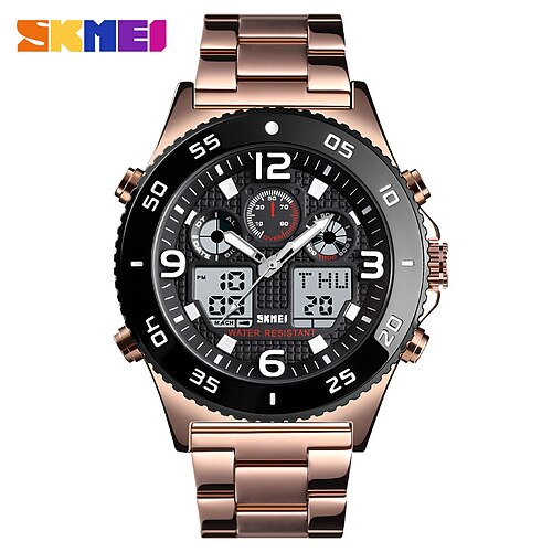 

SKMEI Digital Watch for Men Analog - Digital Digital Stylish Stylish Casual Waterproof Calendar Noctilucent Alloy Stainless Steel Silicone Fashion