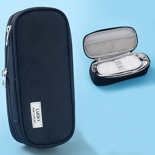 

PencilCasePenPouchMarkerBag Lightweight Multifunction With Zipper Canvas for School Office Business