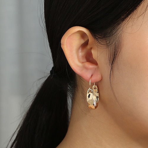 

1 Pair Hoop Earrings For Women's Wedding Party Evening Street Alloy Classic Precious