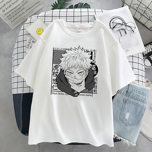 

Inspired by Jujutsu Kaisen Gojo Satoru Ryomen Sukuna T-shirt Cartoon Manga Anime Harajuku Graphic Street Style T-shirt For Men's Women's Unisex Adults' Hot Stamping 100% Polyester Casual Daily