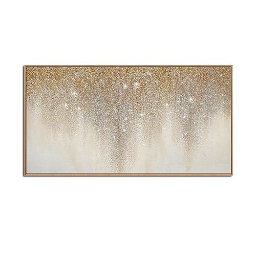 

Oil Painting 100% Handmade Hand Painted Wall Art On Canvas Vertical Abstract Golden Still Life Contemporary Modern Home Decoration Decor Rolled Canvas No Frame Unstretched