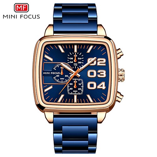 

MINI FOCUS Quartz Watch for Men Analog Quartz Stylish Stylish Modern Style Waterproof Noctilucent Large Dial Alloy Alloy Fashion