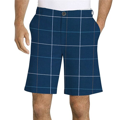 

Men's Fashion Designer Shorts Chino Shorts 3D Print Pocket Short Pants Business Casual Micro-elastic Plaid Lattice Comfort Soft Mid Waist Green Blue M L XL XXL 3XL