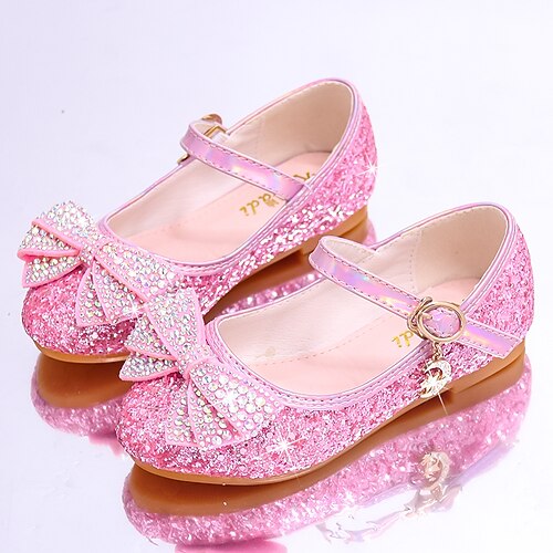 

Girls' Flats Dress Shoes Flower Girl Shoes Princess Shoes School Shoes Rubber PU Portable Shock Absorption High Elasticity Princess Shoes Little Kids(4-7ys) Toddler(2-4ys) Daily Walking Shoes Crystal