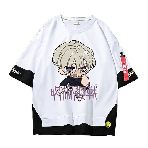 

Inspired by Jujutsu Kaisen Inumaki Toge T-shirt Cartoon Manga Anime Fake two piece Harajuku Street Style T-shirt For Men's Women's Unisex Adults' Hot Stamping 100% Polyester