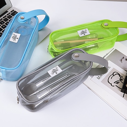 

Pencil Pouch Slim Lightweight With Zipper Nylon for School Office Student
