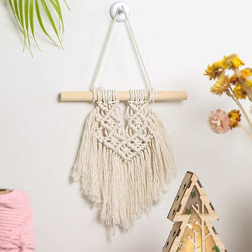 

Hand Woven Tassel Small Tapestry Cotton Thread Hanging Decoration Living Room Bedroom Bohemian Decoration