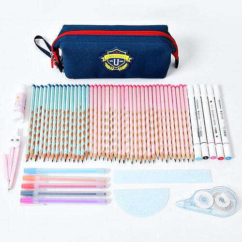 

PencilCasePenPouchMarkerBag Creative Wear-Resistant Multifunction Canvas for School Student Kids