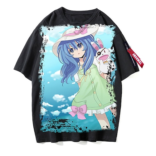 

Inspired by Date A Live Yoshino Cosplay Costume T-shirt Cartoon Anime Harajuku Graphic Kawaii T-shirt For Men's Women's Unisex Adults' Hot Stamping Polyester / Cotton Blend