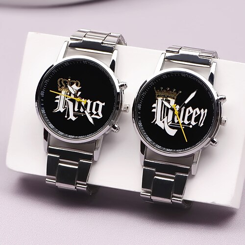 

Oktime Quartz Watch for Men Analog Quartz Modern Style Fashion Steampunk Casual Watch Alloy Alloy PU Leather King and Queen / One Year