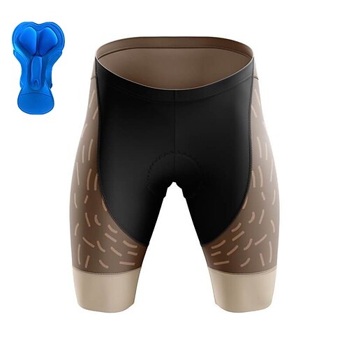 

21Grams Men's Bike Shorts Cycling Shorts Bike Padded Shorts / Chamois Bottoms Mountain Bike MTB Road Bike Cycling Sports Graphic 3D Pad Cycling Breathable Quick Dry Brown Polyester Spandex Clothing