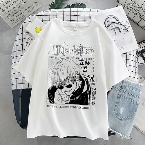 

Inspired by Jujutsu Kaisen Gojo Satoru Ryomen Sukuna T-shirt Cartoon Manga Anime Harajuku Graphic Street Style T-shirt For Men's Women's Unisex Adults' Hot Stamping 100% Polyester Casual Daily