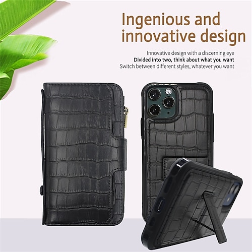 

Phone Case For Apple Wallet Card iPhone 13 Pro Max 12 11 SE 2022 X XR XS Max 8 7 Wallet Card Holder Zipper Food PU Leather TPU