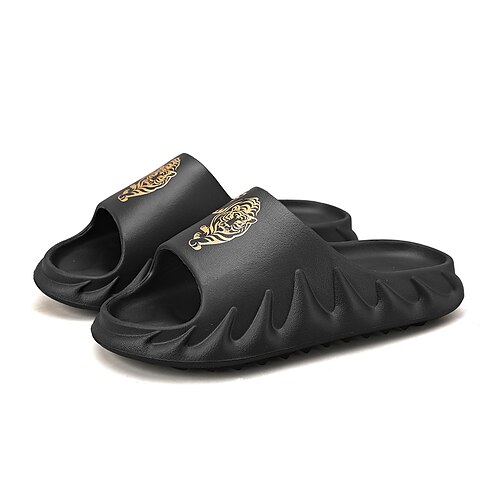 

Men's Sandals Slippers Flip-Flops Beach Daily Beach PVC Black Summer