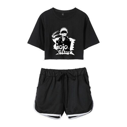 

Inspired by Jujutsu Kaisen Gojo Satoru Crop Top Cartoon 100% Polyester Anime Harajuku Graphic Shorts For Women's